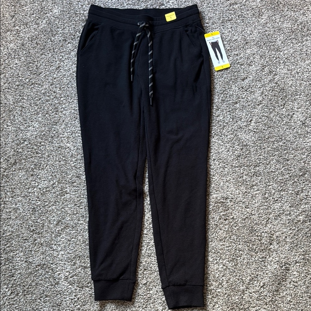 Marc New York Black Ribbed Joggers